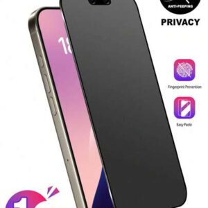 1 paquet Protecteur d'écran en céramique mate anti-espion, non en verre, céramique douce dépoli anti-espion et anti-éblouissement compatible avec 17/17 Pro/17 Pro Max/17 Air/16/16 Pro/16 Pro Max - Confidentialité à gauche et à droite et anti-éblouissement convenant pour le café/les déplacements (anti-traces de doigts + kit d'installation facile) Accessoires de protection d'écran essentiels pour une protection quotidienne
