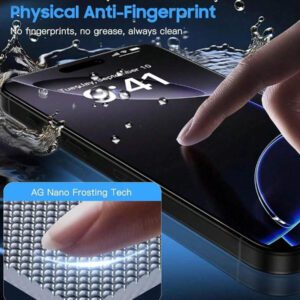1 paquet Protecteur d'écran en céramique mate anti-espion, non en verre, céramique douce dépoli anti-espion et anti-éblouissement compatible avec 17/17 Pro/17 Pro Max/17 Air/16/16 Pro/16 Pro Max - Confidentialité à gauche et à droite et anti-éblouissement convenant pour le café/les déplacements (anti-traces de doigts + kit d'installation facile) Accessoires de protection d'écran essentiels pour une protection quotidienne