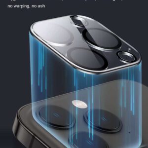 1 pièce Film de protection de lentille de caméra de téléphone portable avec cadre en diamant scintillant pour iPhone 15 ProMax, 14 ProMax, 13 Pro Max. Verre trempé transparent avec strass pour protection de la lentille