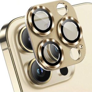 1 pièce Film de protection de lentille de caméra de téléphone portable avec cadre en diamant scintillant pour iPhone 15 ProMax, 14 ProMax, 13 Pro Max. Verre trempé transparent avec strass pour protection de la lentille