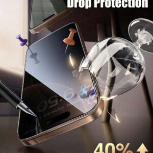 1 paquet Protecteur d'écran en céramique mate anti-espion, non en verre, céramique douce dépoli anti-espion et anti-éblouissement compatible avec 17/17 Pro/17 Pro Max/17 Air/16/16 Pro/16 Pro Max - Confidentialité à gauche et à droite et anti-éblouissement convenant pour le café/les déplacements (anti-traces de doigts + kit d'installation facile) Accessoires de protection d'écran essentiels pour une protection quotidienne
