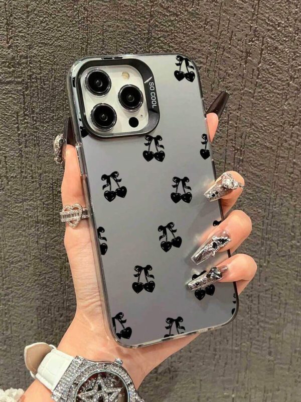 Étui de téléphone antichute à motif de cerise noire IMD, compatible avec Apple 16/11/12/13/14/15/15 Pro/15 Plus/15 Pro Max/7 Plus/8 Plus/X/Xs Max/Xr/11 Pro/12 Pro/13 Pro/14 Pro/12 Mini/13 Mini/11 Pro Max/12 Pro Max/13 Pro Max/14 Pro Max/14 Plus/6/6s/6 Plus/7/8/16 Pro/16 Plus/16 Pro Max/SE et compatible avec Samsung Galaxy/A54/A14/A12/A13/A15/A32/A33/A24/A52S/S20/S21/S22/S23/S24/S23 Plus/S24 Ultra. Étanche, antichoc et résistant aux rayures. – Image 4