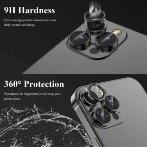 CSDZ 1 pack Protecteur d'écran en verre trempé œil de Faucon noir, compatible avec les séries 11/12/13/14/15/16/16 Plus/16 Pro/16 Pro Max