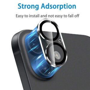 CSDZ 1 pack Protecteur d'écran en verre trempé œil de Faucon noir, compatible avec les séries 11/12/13/14/15/16/16 Plus/16 Pro/16 Pro Max