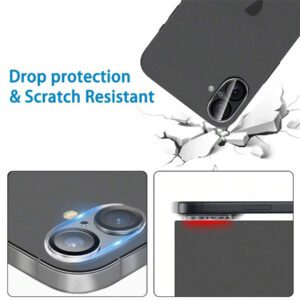 CSDZ 1 pack Protecteur d'écran en verre trempé œil de Faucon noir, compatible avec les séries 11/12/13/14/15/16/16 Plus/16 Pro/16 Pro Max