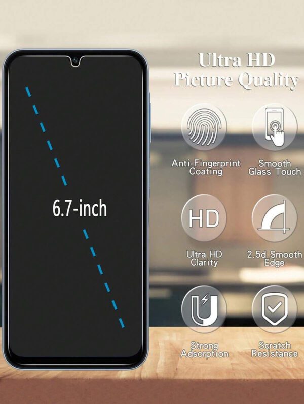 4 piÃ¨ces Protecteur d'Ã©cran en verre trempÃ© pour Galaxy A16 S20FE, A72, A71, A55, A54, A53, A35, A34, A33, A32, A36, A31, A16, A15, A14, A13, A12, A51, A50S, A25, A24, A30S, A20S. Protecteur d'Ã©cran essentiels, applicable pour une utilisation quotidienne, au bureau et Ã  la maison. Accessoires de tÃ©lÃ©phone Ã©tanches, antichocs, anti-chute, anti-rayures et anti-traces de doigts avec couverture complÃ¨te â€“ Image 15