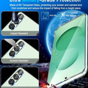 4 pièces Protecteur d'écran en verre trempé pour Galaxy A16 S20FE, A72, A71, A55, A54, A53, A35, A34, A33, A32, A36, A31, A16, A15, A14, A13, A12, A51, A50S, A25, A24, A30S, A20S. Protecteur d'écran essentiels, applicable pour une utilisation quotidienne, au bureau et à la maison. Accessoires de téléphone étanches, antichocs, anti-chute, anti-rayures et anti-traces de doigts avec couverture complète