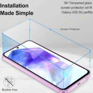 4 pièces Protecteur d'écran en verre trempé pour Galaxy A16 S20FE, A72, A71, A55, A54, A53, A35, A34, A33, A32, A36, A31, A16, A15, A14, A13, A12, A51, A50S, A25, A24, A30S, A20S. Protecteur d'écran essentiels, applicable pour une utilisation quotidienne, au bureau et à la maison. Accessoires de téléphone étanches, antichocs, anti-chute, anti-rayures et anti-traces de doigts avec couverture complète