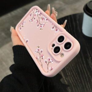 Étui de téléphone magnétique à fleurs compatible avec l'iPhone 16 Pro Max, chargement magnétique, protection de l'objectif de l'iPhone 14 Pro. Étui transparent simple et élégant en silicone souple compatible avec l'iPhone 13/15 Plus. Coque de téléphone antichoc compatible avec Samsung A15/A16/A35/A54/A55/A56/S22/S22 Plus/S22 Ultra/S23/S23 FE/S23 Plus/S23 Ultra/S24/S24 FE/S24 Plus/S25 Plus/S24 Ultra/S25 Edge/S25 Ultra, étanche, résistant aux chutes et aux rayures