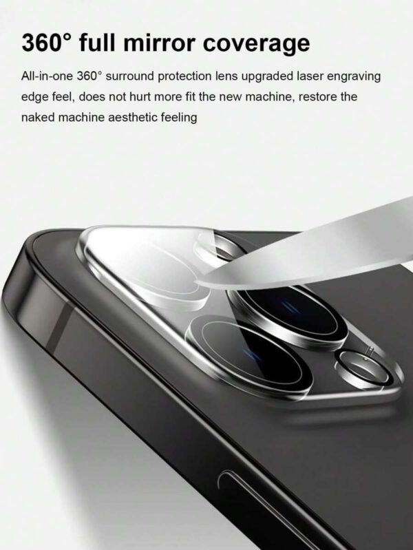 1 pièce Film de lentille transparent compatible avec 15/15Plus/15Pro/15Promax. Applicable pour bouclier quotidien, bureau, protection de lentille de caméra de téléphone à domicile. Étanche, antichoc, anti-chute, résistant aux rayures – Image 4