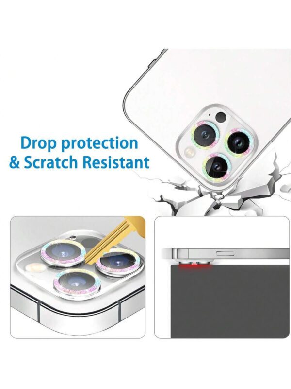 1 pièce Film de lentille transparent compatible avec 15/15Plus/15Pro/15Promax. Applicable pour bouclier quotidien, bureau, protection de lentille de caméra de téléphone à domicile. Étanche, antichoc, anti-chute, résistant aux rayures – Image 14