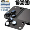 Protections d'appareil photo en verre trempé compatibles avec l'iPhone 17, films de protection d'objectif Ultra HD anti-rayures compatibles avec l'iPhone 17 Air, 17Pro, ProMax