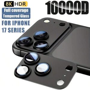 Protections d'appareil photo en verre trempé compatibles avec l'iPhone 17, films de protection d'objectif Ultra HD anti-rayures compatibles avec l'iPhone 17 Air, 17Pro, ProMax