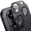1 pièce Protecteur d'objectif de caméra pour iPhone 11 12 13 14 15 16 Pro Max, verre trempé, dureté 9H, ultra HD, anti-rayures, facile à installer, compatible avec les coques [n'affecte pas les prises de vue de nuit]
