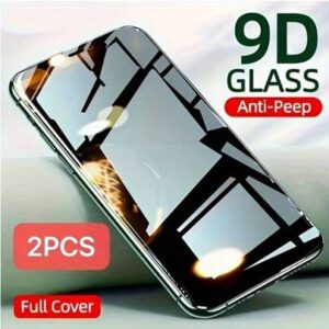 2 pièces Protecteur d'écran de confidentialité, compatible avec 16 Pro Max/15/14/13/7Plus/8Plus, anti-empreintes digitales, protection de confidentialité haut de gamme, prend en charge le déverrouillage facial. Cadeau pour l'anniversaire, la famille, les amis. Verre trempé, anti-espion, protecteur d'écran de téléphone, accessoires de téléphone. Étanche, antichoc, anti-chute, résistant aux rayures, protection intégrale