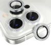 3 pièces Film protecteur de lentille de caméra anti-rayures et anti-explosion avec décoration de strass pour iPhone 17 Pro Max, iPhone 17 Air, iPhone 11, iPhone 12, iPhone 13, iPhone 14, iPhone 15, iPhone 16, Mini, Plus, Pro Max