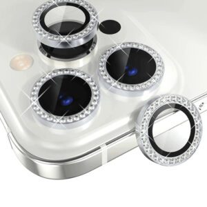 3 pièces Film protecteur de lentille de caméra anti-rayures et anti-explosion avec décoration de strass pour iPhone 17 Pro Max, iPhone 17 Air, iPhone 11, iPhone 12, iPhone 13, iPhone 14, iPhone 15, iPhone 16, Mini, Plus, Pro Max