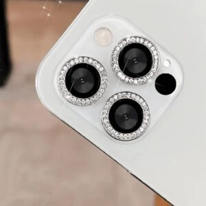 3 pièces Film protecteur de lentille de caméra anti-rayures et anti-explosion avec décoration de strass pour iPhone 17 Pro Max, iPhone 17 Air, iPhone 11, iPhone 12, iPhone 13, iPhone 14, iPhone 15, iPhone 16, Mini, Plus, Pro Max