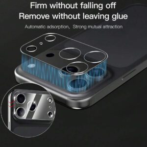 2 paquets pour iPhone 17 Pro Max 6,9 pouces, protecteur d'objectif de caméra, accessoires de caméra en verre trempé clair HD pour 17/17 Pro/17 Pro Max/17 Air/16/15/14/13/12/11, dureté 9H, résistant aux rayures, ultra-durable, convient aux coques de téléphone [n'affecte pas la photographie de nuit], applicable au bouclier quotidien, au bureau, à la couverture de caméra de téléphone domestique, imperméable, antichoc, résistant aux rayures