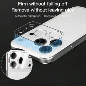 2 paquets pour iPhone 17 Pro Max 6,9 pouces, protecteur d'objectif de caméra, accessoires de caméra en verre trempé clair HD pour 17/17 Pro/17 Pro Max/17 Air/16/15/14/13/12/11, dureté 9H, résistant aux rayures, ultra-durable, convient aux coques de téléphone [n'affecte pas la photographie de nuit], applicable au bouclier quotidien, au bureau, à la couverture de caméra de téléphone domestique, imperméable, antichoc, résistant aux rayures