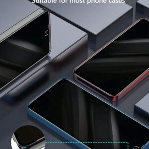2 pièces Protecteur d'écran de confidentialité compatible avec Samsung Galaxy A16 5G/A15/A14/A55/A54A/34, protecteur d'écran en verre trempé anti-espion amélioré à 25°, compatible avec 16 Pro Max/16/16 Pro/16 Plus/15/14/13/12/11/XR/XS MAX, anti-rayures, protecteur d'écran de confidentialité cadeau pour anniversaire, famille, amis, accessoires de téléphone, étanche, antichoc, anti-chute, anti-empreintes digitales, protection intégrale