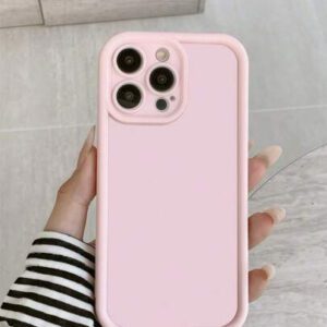 1 pièce Étui de téléphone antichoc en TPU à motif rose personnalisé, compatible avec Apple 16, 15, 14, 13, 12, 11 Pro Max et Séries