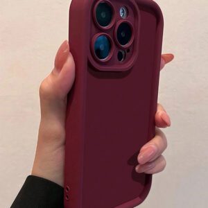 1 pièce Étui de téléphone antichoc en TPU à motif rose personnalisé, compatible avec Apple 16, 15, 14, 13, 12, 11 Pro Max et Séries