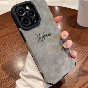 Étui de téléphone portable de luxe personnalisé et résistant aux chocs. Étui protecteur de téléphone portable personnalisé avec nom. Compatible avec /Galaxy. Style clair, contracté, personnalisé, unique, customisé. Cadeaux idéaux pour lui, elle, petit(e) ami(e), famille, amis, grands-parents, amateurs d'animaux de compagnie. Pour anniversaires, anniversaires, remise des diplômes, mariages, bal de promo, fête des mères, fête des pères. Stylé, coloré, vintage, mignon, contracté, drôle, personnalisé, unique, customisé.