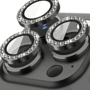 1 set de film protecteur de lentille de caméra avec strass flash compatible avec 12/12 Mini/12 Pro/12 Pro Max, 13/13 Mini/13 Pro/13 Pro Max, 11/11 Pro/11 Pro Max, 14/14 Plus/14 Pro/14 Pro Max, 15/15 Plus/15 Pro/15 Pro Max. Couvercle de caméra en verre trempé décoré de strass incrustés. Cadeau coloré de strass étincelant pour l'anniversaire, la famille et les amis. Protecteur de lentille, accessoires de téléphone étanches, antichoc, anti-rayures et anti-traces de doigts, avec protection complète.