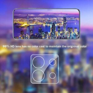 2 pièces Film de protection en verre pour l'objectif de caméra HD compatible avec Xiaomi Redmi Note 14 13 12 13C 14C 10C Note 13 Pro 5G Note 13 4G 5G Note 13 Pro 5G POCO C65 X6 F6 M6 Pro. Film de protection pour objectif étanche, antichoc, anti-chute, anti-rayures et anti-traces de doigts avec couverture complète