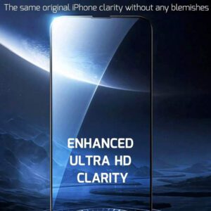 2 paquets de protecteur d'écran en verre trempé avec dureté 9H pour iPhone 17/15 Pro Max/15 Pro/15 Plus/16 Pro Max/16/16e/16 Pro/16 Plus/14 Pro Max/14/14 Pro/14 Plus/13 Pro Max/13/13Pro/12/11/XR