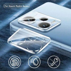 2 pièces Film de protection en verre pour l'objectif de caméra HD compatible avec Xiaomi Redmi Note 14 13 12 13C 14C 10C Note 13 Pro 5G Note 13 4G 5G Note 13 Pro 5G POCO C65 X6 F6 M6 Pro. Film de protection pour objectif étanche, antichoc, anti-chute, anti-rayures et anti-traces de doigts avec couverture complète