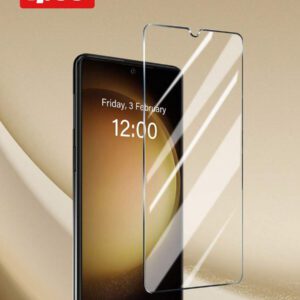 4 pièces Protecteur d'écran Galaxy A54, verre trempé haute définition, anti-rayures, super transparent, couleurs fidèles à la réalité, compatible avec Galaxy A54/A14/S23 FE/S24 FE/A34/A15/A05s/A06/A25/A35/A55/A16/A26/A36/A56. Cadeau pour l'anniversaire, la famille, les amis. Protecteur d'écran de téléphone, accessoires de téléphone étanches antichocs anti-chute anti-empreintes digitales couvercle complet