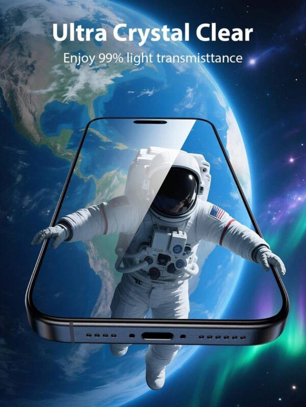 2 paquets de protecteur d'écran en verre trempé avec dureté 9H pour iPhone 17/15 Pro Max/15 Pro/15 Plus/16 Pro Max/16/16e/16 Pro/16 Plus/14 Pro Max/14/14 Pro/14 Plus/13 Pro Max/13/13Pro/12/11/XR – Image 12
