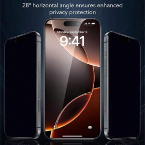 2 paquets de protecteur d'écran en verre trempé avec dureté 9H pour iPhone 17/15 Pro Max/15 Pro/15 Plus/16 Pro Max/16/16e/16 Pro/16 Plus/14 Pro Max/14/14 Pro/14 Plus/13 Pro Max/13/13Pro/12/11/XR