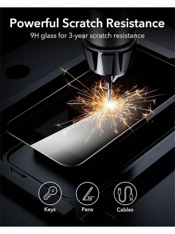 2 paquets de protecteur d'écran en verre trempé avec dureté 9H pour iPhone 17/15 Pro Max/15 Pro/15 Plus/16 Pro Max/16/16e/16 Pro/16 Plus/14 Pro Max/14/14 Pro/14 Plus/13 Pro Max/13/13Pro/12/11/XR – Image 17