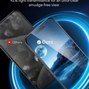 2 paquets de protecteur d'écran en verre trempé avec dureté 9H pour iPhone 17/15 Pro Max/15 Pro/15 Plus/16 Pro Max/16/16e/16 Pro/16 Plus/14 Pro Max/14/14 Pro/14 Plus/13 Pro Max/13/13Pro/12/11/XR