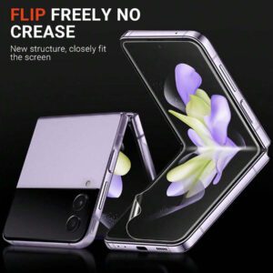 3 pièces Film hydrogel intérieur compatible avec Samsung Galaxy Z Flip 7 6 5 4 3 Protecteur d'écran TPU Étanche Anti-choc Anti-chute Anti-rayures Anti-empreintes digitales Couverture complète