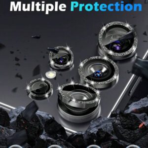1 pièce Protecteur d'écran à lentille argentée scintillante avec plaque de positionnement auxiliaire, facile à appliquer, anti-rayures, compatible avec Samsung Galaxy S22/S23/S24 Ultra, S23 FE, S24 FE, A16, S25 Ultra, S25, S23 FE Étanche antichoc anti-chute anti-empreintes digitales Pleine couverture
