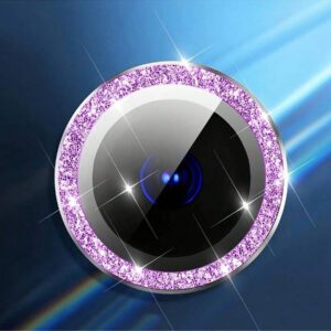 3 pièces Protecteur d'objectif d'appareil photo en métal noir pailleté pour iPhone 17 Pro Max / 17 Pro / 17 Air / 17 / 16 Pro Max / 16 Pro / 15 Pro Max / 15 Pro / 14 Pro / 13 Pro / 12 Pro / 11 Pro Max : Verre trempé anti-rayures 9H - Design compatible avec les coques et revêtement anti-traces de doigts pour une esthétique de luxe et une photographie de nuit (Kit sans bulles et clarté HD compatible avec le flash)