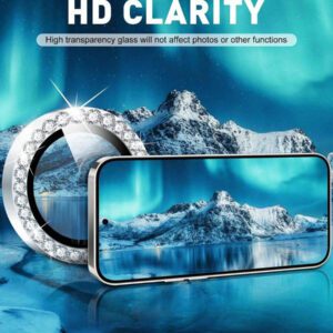 1 paquet compatible avec Samsung Galaxy, film protecteur de lentille en verre trempé avec strass (rose), conception à couverture intégrale, adhésif avancé, ultra-clair, anti-rayures, conception d'anneau métallique, surface mate, compatible avec Samsung Galaxy A05S/Galaxy A14 5G/Galaxy A15 et la plupart des séries. Applicable pour bouclier quotidien, bureau, couverture de caméra de téléphone domestique, étanche, antichoc, anti-chute, anti-empreintes digitales