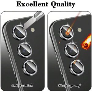 1 paquet compatible avec Samsung Galaxy, film protecteur de lentille en verre trempé avec strass (rose), conception à couverture intégrale, adhésif avancé, ultra-clair, anti-rayures, conception d'anneau métallique, surface mate, compatible avec Samsung Galaxy A05S/Galaxy A14 5G/Galaxy A15 et la plupart des séries. Applicable pour bouclier quotidien, bureau, couverture de caméra de téléphone domestique, étanche, antichoc, anti-chute, anti-empreintes digitales