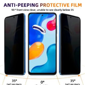 2 pièces Protecteur d'écran en verre trempé, compatible avec Xiaomi Redmi, anti-rayures, surface lisse, installation facile, film de protection de la vie privée
