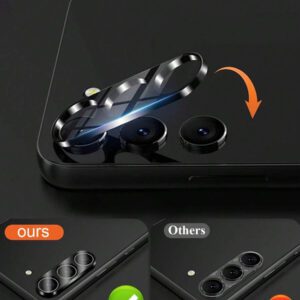 3 pièces Film de protection pour objectif de caméra, compatible avec différents modèles de smartphones Galaxy. Étanche, antichoc, anti-chute, anti-rayures et anti-traces de doigts. Couverture complète.