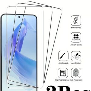 3 pièces Protecteur d'écran en verre trempé compatible avec les modèles et Honor, ultra-clair, dureté 9H, surface brillante, anti-rayures, anti-traces de doigts, installation facile - Réponse tactile haute sensibilité, couverture complète, installation facile, haute définition, sans bulles, résistant aux rayures et aux chocs. Protecteur d'écran en verre trempé ultra-haute définition, cadeau pour anniversaire/Pâques/Fête des Présidents/Noël/famille/amis/petit ami/petite amie. Protecteur d'écran de téléphone, accessoires de téléphone, étanche, antichoc, anti-chute