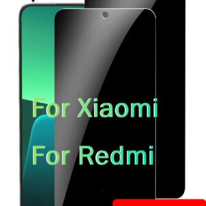 2 pièces Protecteur d'écran en verre trempé, compatible avec Xiaomi Redmi, anti-rayures, surface lisse, installation facile, film de protection de la vie privée