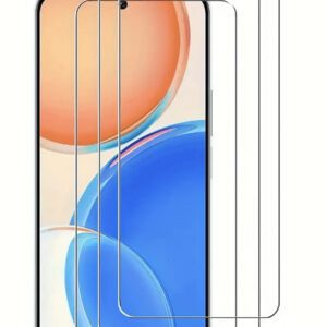 3 pièces Protecteur d'écran en verre trempé compatible avec les modèles et Honor, ultra-clair, dureté 9H, surface brillante, anti-rayures, anti-traces de doigts, installation facile - Réponse tactile haute sensibilité, couverture complète, installation facile, haute définition, sans bulles, résistant aux rayures et aux chocs. Protecteur d'écran en verre trempé ultra-haute définition, cadeau pour anniversaire/Pâques/Fête des Présidents/Noël/famille/amis/petit ami/petite amie. Protecteur d'écran de téléphone, accessoires de téléphone, étanche, antichoc, anti-chute