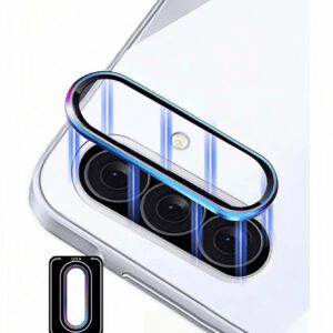 Compatible avec Samsung Galaxy A26/A36/A56/A55 5G /S25Ultra/S24/S23/S22 Protecteur d'objectif de caméra, verre trempé 9H, anti-rayures HD clair, anti-traces de doigts, installation facile, décoration d'anneau en métal, couvercle d'objectif pour A15/A25/A35/A16, protection Eagle Eye, accessoires 5G (plateau 1 étape)