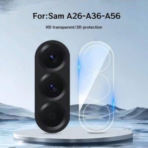 Compatible avec Samsung Galaxy A26/A36/A56/A55 5G /S25Ultra/S24/S23/S22 Protecteur d'objectif de caméra, verre trempé 9H, anti-rayures HD clair, anti-traces de doigts, installation facile, décoration d'anneau en métal, couvercle d'objectif pour A15/A25/A35/A16, protection Eagle Eye, accessoires 5G (plateau 1 étape)