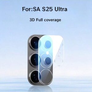 Compatible avec Samsung Galaxy A26/A36/A56/A55 5G /S25Ultra/S24/S23/S22 Protecteur d'objectif de caméra, verre trempé 9H, anti-rayures HD clair, anti-traces de doigts, installation facile, décoration d'anneau en métal, couvercle d'objectif pour A15/A25/A35/A16, protection Eagle Eye, accessoires 5G (plateau 1 étape)